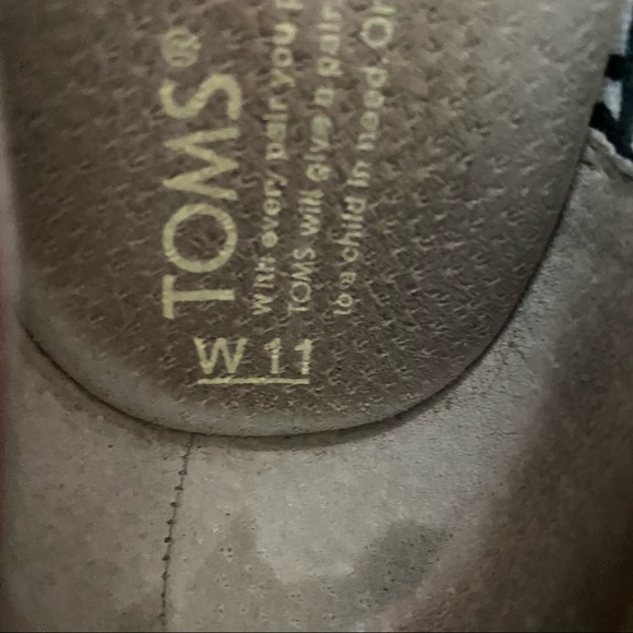 TOMS Red Espadrille Wedge Heels-Womens 11 - Picture 8 of 8